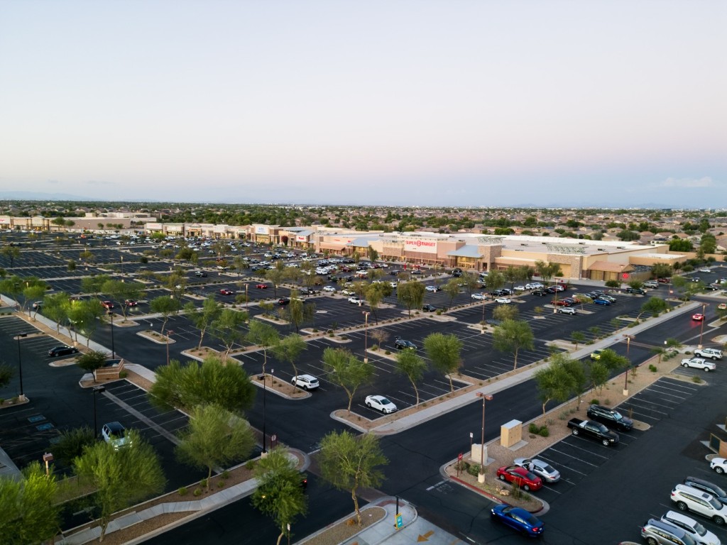 Canyon Trail aerial retail center photo