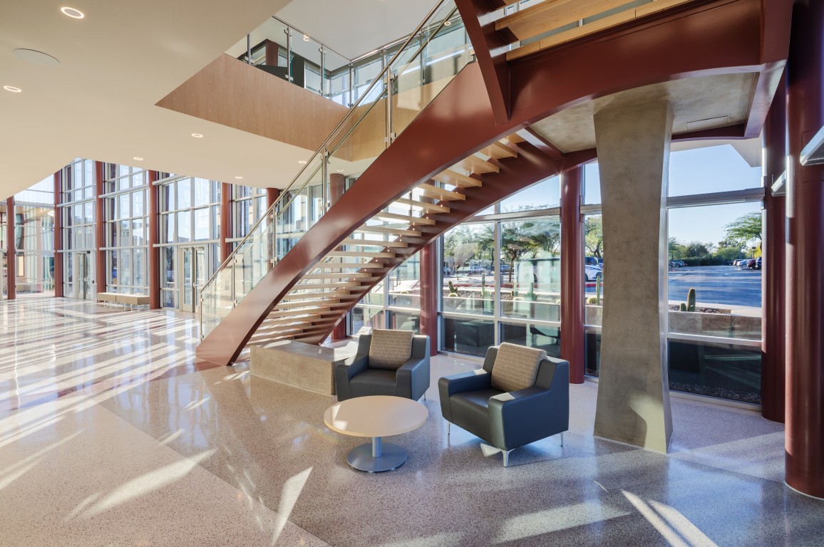 Phoenix Country Day School Performing Arts Center feature stair