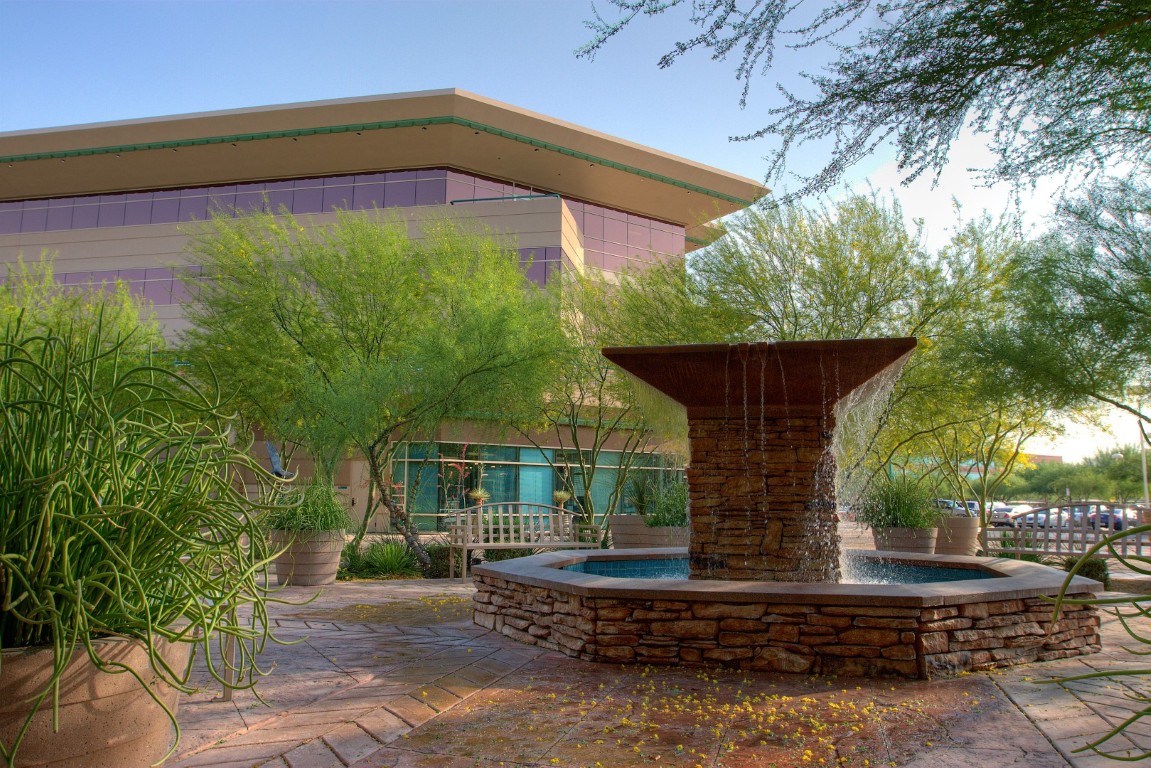 Scottsdale Promenade fountain and office exterior photo